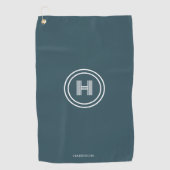 Golf Handdoek | Modern Eenvoudig Monogram (Voorkant)