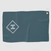 Golf Handdoek | Moderne Geometrische Monogram Init (Horizontaal)
