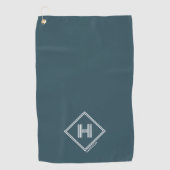 Golf Handdoek | Moderne Geometrische Monogram Init (Voorkant)