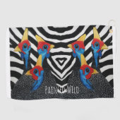 Golf handdoek parelhoen geschilderd wild (Horizontaal)