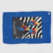 Golf handdoek parelhoen geschilderd wild (Horizontaal)