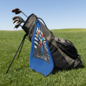 Golf handdoek parelhoen geschilderd wild (Groen)