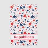 Golf handdoek Patriottische sterren Republikein (Voorkant)