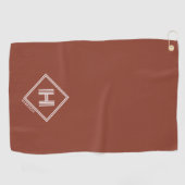 Golf Handdoek | Stijlvolle Geometrische Initiaal M (Horizontaal)