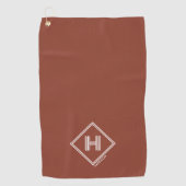Golf Handdoek | Stijlvolle Geometrische Initiaal M (Voorkant)