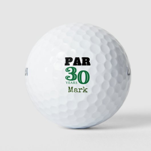 Golf Happy 30th Birthday voor golfer Par 30 jaar Golfballen (Voorkant)