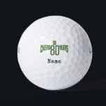 Golf Happy 80th Birthday golfer Name Number Golfballen<br><div class="desc">Golf Happy 80th Birthday golfer Name Number</div>