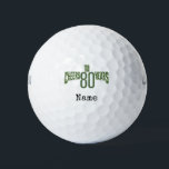 Golf Happy 80th Birthday golfer Name Number Golfballen<br><div class="desc">Golf Happy 80th Birthday golfer Name Number</div>