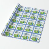 Golf Happy Birdie Cartoon Party / Glossy Cadeaupapier (Uitgerold)