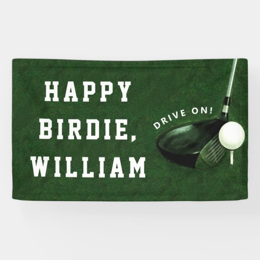 Golf Happy Birthday Banner (Horizontaal)