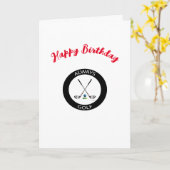 GOLF - Happy Birthday Golf Logo Wenskaart Kaart (Gele Bloem)