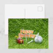 Golf Happy Birthday met golfbal t-shirt en geschen Briefkaart (Voorkant / Achterkant)