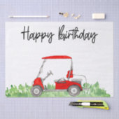 Golf Happy Birthday met golfkartonnen wrapping Pap Tissuepapier (Craft)