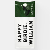Golf Happy Birthday Spandoek (Verticaal)