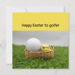 Golf Happy Easter als golfer met golfbal en eicel