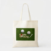 Golf Happy Golfer met golfbal op groen Tote Bag (Voorkant)