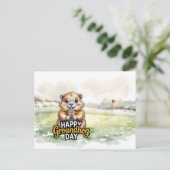 Golf Happy Groundhog Day for Golfer Feestdagenkaart (Staand voorkant)
