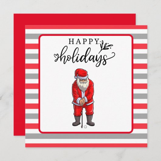 Golf Happy Holiday met kerstmis (Voorkant / Achterkant)