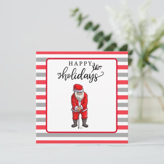 Golf Happy Holiday met kerstmis (Staand voorkant)