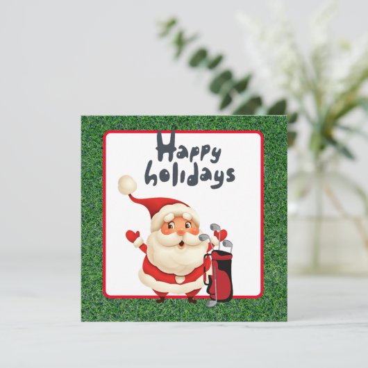 Golf Happy Holiday met kerstmis (Staand voorkant)
