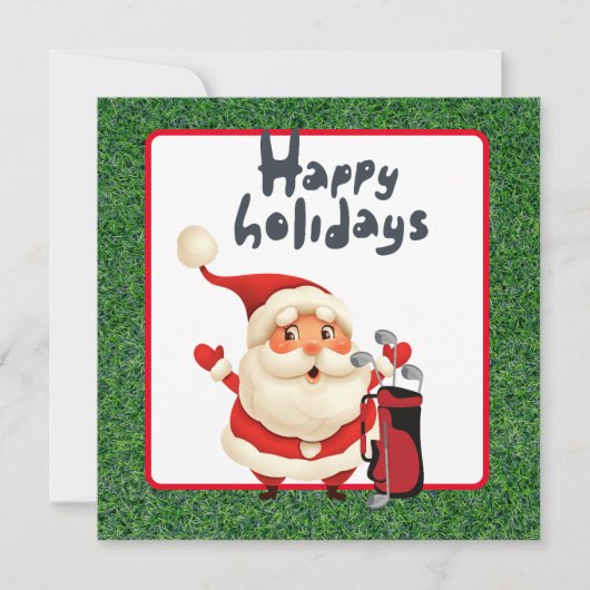 Golf Happy Holiday met kerstmis (Voorkant)