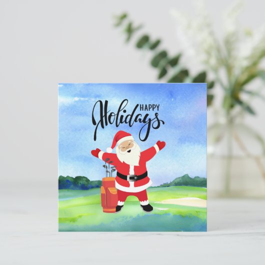 Golf Happy Holiday met kerstmis (Staand voorkant)