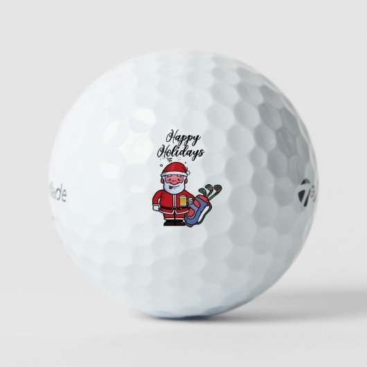 Golf Happy Holiday met Kerstmis Golf Golfballen (Voorkant)