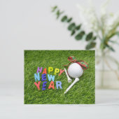 Golf Happy New Year met golfbal en t-shirt Aankondigingskaart