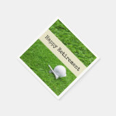 Golf Happy pensioen met golfbal en t-shirt Servet (Hoek)
