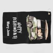 Golf Happy pensioen voor golfer Golfhanddoek (Horizontaal)