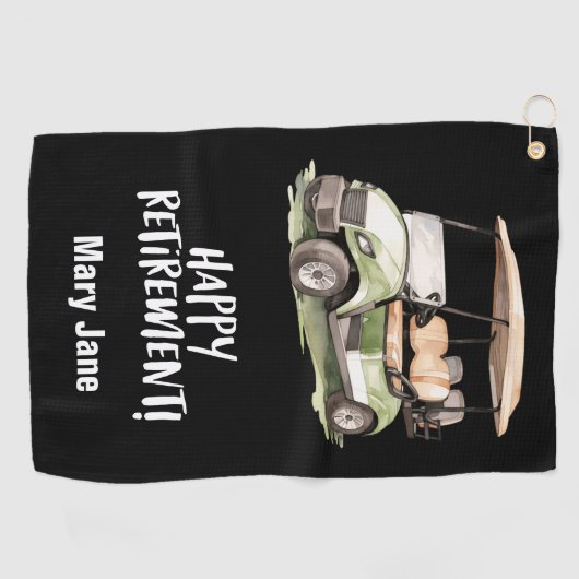 Golf Happy pensioen voor golfer Golfhanddoek (Horizontaal)