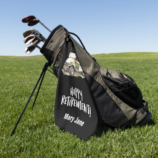 Golf Happy pensioen voor golfer Golfhanddoek (Groen)