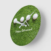 Golf Happy pensionering met golfbal en t-shirt Ronde Klok (Hoek)
