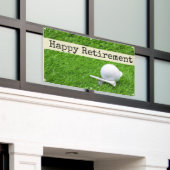 Golf Happy pensionering met golfbal en t-shirt Spandoek (Buitenkant Gebouw)