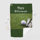 Golf Happy Retirement golf en Putter Golfhanddoek (Insitu)