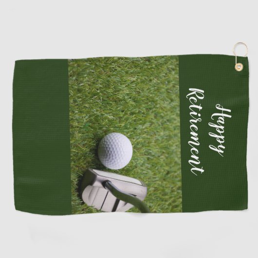 Golf Happy Retirement golf en Putter Golfhanddoek (Horizontaal)
