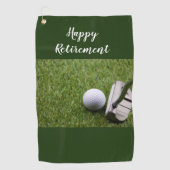 Golf Happy Retirement golf en Putter Golfhanddoek (Voorkant)