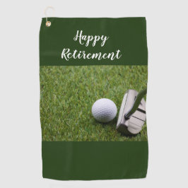 Golf Happy Retirement golf en Putter Golfhanddoek