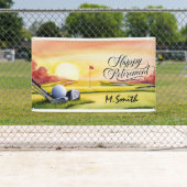 Golf Happy Retirement golfbaan en golfnaam Spandoek (Insitu)