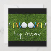 Golf Happy Retirement met golf- en t - shirts-kaar Kaart (Voorkant)