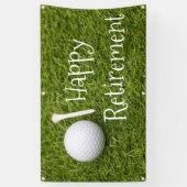 Golf Happy Retirement met golfballen op groene ban Spandoek (Verticaal)
