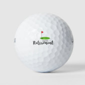 Golf Happy Retirement met golfvlag Golfballen (Voorkant)