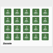 Golf Happy Retirement op groene achtergrond Classi Vierkante Sticker (Vel)