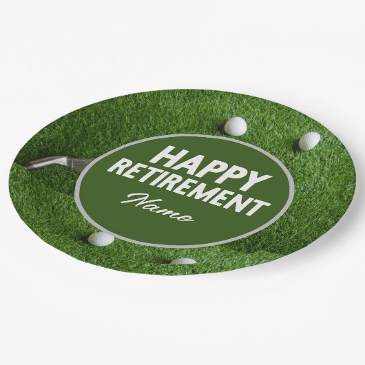 Golf Happy Retirement Paper-Borden Papieren Bordje (Gekanteld)
