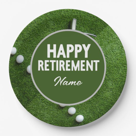 Golf Happy Retirement Papieren Bordje (Voorkant)
