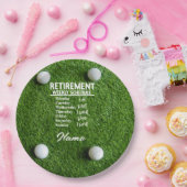 Golf Happy Retirement Queen heeft papierplaat gepe Papieren Bordje (Feest)
