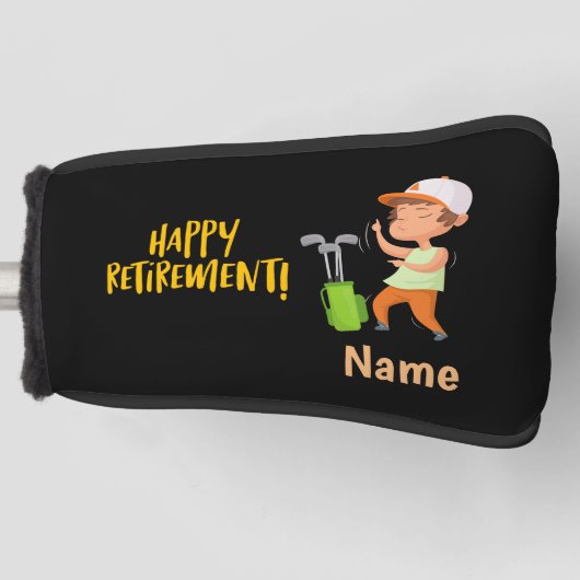 Golf Happy Retirement to golfer Golf Head Hoesje Golfheadcover (Voorkant)