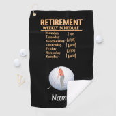 Golf Happy Retirement voor Golfer Golf Towel Golfhanddoek (Insitu)
