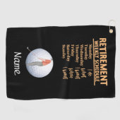 Golf Happy Retirement voor Golfer Golf Towel Golfhanddoek (Horizontaal)