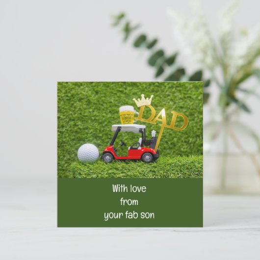Golf Happy Vaderdag Kaart (Staand voorkant)